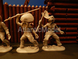 Солдатики 1/32 Hofler Индейцы ковбои солдат серый 9