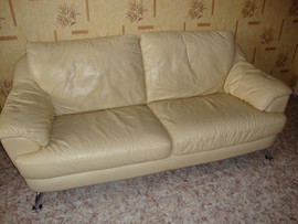 Отличный итальянский кожаный комплект диванов! 3