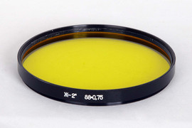 Светофильтр желтый, Ж-2х, 88х0,75