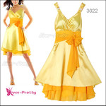 желтое воздушное платье на крупную даму XL-2XL