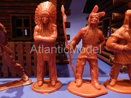 Солдатики 1/32 PRB Индейцы ковбой 6 фигур 6 поз 5