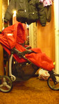 Коляска спортивная Bebeton (трехколесная) красного цвета 4500 ру