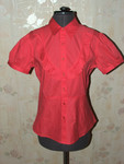 Хлопковая рубашка блуза кофта красная - розовая L