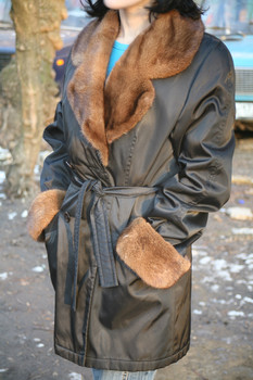 Куртка с норковым воротником