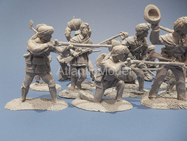 солдатики 1/32 Barzso поселенцы Бунсборо 19 фигур 4