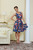 Top Design Синее платье с цветочным принтом  РА4  54