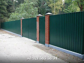 Заборы под ключ из профлиста до 04.07.