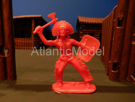 Солдатики 1/32 Hofler Два пеших индейца красный цв 2