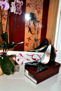 Брендовые ит. туфли от Nito Artioli инкрустированные кожей петон