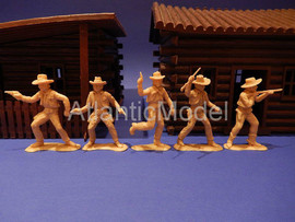 Солдатики 1/32 Domplast Ковбои и шериф 5 шт 5 поз 2