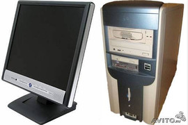 Компьютер + монитор + подставка под компьютер