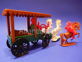 Солдатики 1/32 Hofler Повозка с ковбоями Вестерн