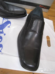 Новые чёрные кожаные мужские туфли без шнурков Натуральная кожа