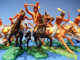 Солдатики 1/32 Timpo Индейцы Арапахо 13 шт Вестерн