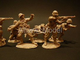 Солдатики 1/32 Сonte US Пехота Девять поз Св. кор. 8