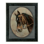 Картина - флорентийская мозаика " Голова лошади"- один экзимпляр