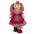 Итальянская тряпичная кукла Малышка в платье с фартуком Ручная работа 