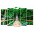Пятимодульная картина, Топпостерс, Зеленый мост. 125х80см, 5 частей: 8