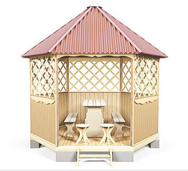Беседка из сосны 6-гранная