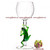 Бокал фигурный для вина Изумрудная лягушка. Высота 20 см. Ручная работ