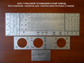 Таблички ( шильдики ) для токарных станков 1к62, 16в20, 16к20, 1