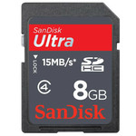 Карта памяти SD HC 8 Гб Sandisk Ultra Class 4