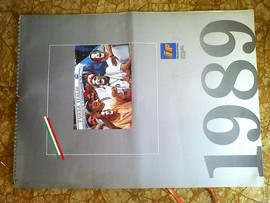 Памятный футбольный календарь 1989 года. Отпечатан в Италии