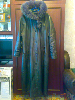 Пальто кожаное