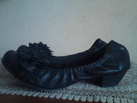 кожаные балетки