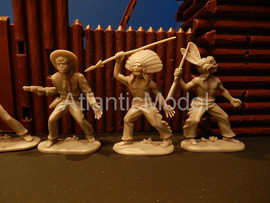 Солдатики 1/32 Hofler Индейцы ковбои солдат серый 7