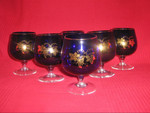 6 синих бокала для вина