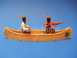 Солдатики 1/32 Timpo Индейцы Сарси в пироге 2 шт 2