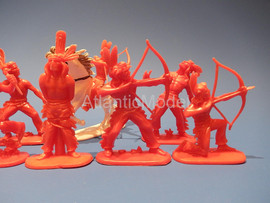 Солдатики 1/32 Hofler Индейцы Красный цвет №4 8 фигур 8 поз 4