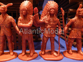 Солдатики 1/32 PRB Индейцы и ковбои 8 фигур 8 поз