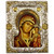 Икона Казанская икона Божией Матери в серебряном окладе Размер 19x15 с