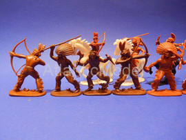 Солдатики 1/32 Hofler Индейцы Второй коричневый 13