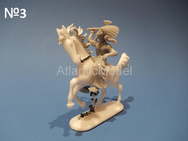 Солдатики 1/32 Hofler №3 Индеец конный с томагавком серый
