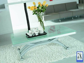 Стол-трансформер B2109-3 – белое стекло