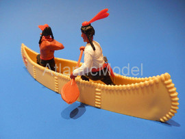 Солдатики 1/32 Timpo Индейцы Оджибвеи в пироге 2 6