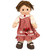 Итальянская тряпичная кукла Малышка в платье с птичкой Ручная работа В