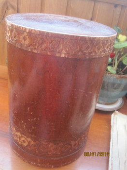 Декор XIX - XX Деревянная ёмкость в виде бочонка для интерьера