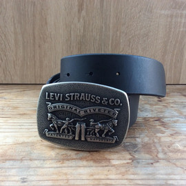 Ремень мужской Levis 40 mm 2 Horse Plaque (Black) 3