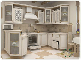 Кухня серии "Кларисса" - массив дуба от производителя.