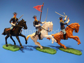 Солдатики 1/32 Elastolin 7 кавалерия США Вестерн 2