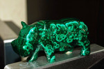 Бегемот - Резная фигурка из малахита Нубия