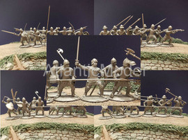 солдатики 1 32 EXFORCE Франция пешие рыцари четыре набора