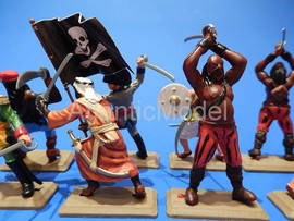 Солдатики 1/32 DSG Пираты 12 фигур 6 поз Ренессанс 8