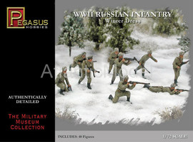 Солдатики 1/72 Pegasus Советская пехота в зимней форме №1 2МВ
