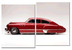 Модульная картина Красный Buick (два полотна)