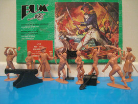 Солдатики 1/32 BUM Пираты 8 фигур в 4 позах Пушка 2